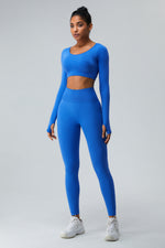 Curve V-Back Strappy Seamless Long Sleeve