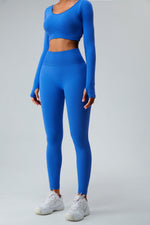 Curve V-Back Strappy Seamless Long Sleeve