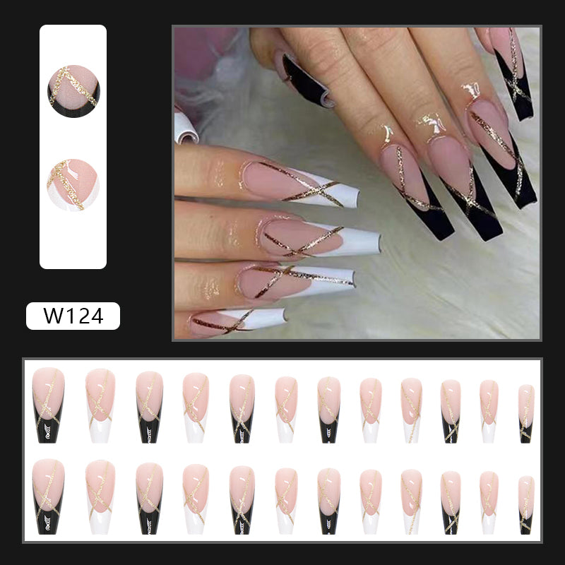 Glitter Gel Press On Nail Kit - 24pcs