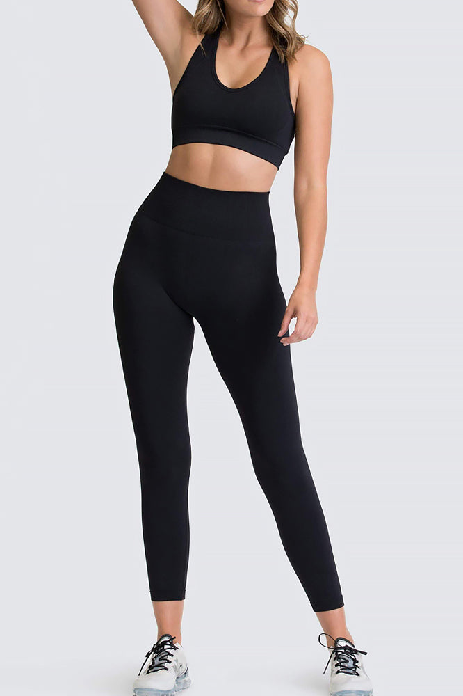 Effortless Racerback Seamless Workout Set - 2 Pieces