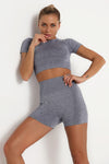 Vital Seamless Crop Top & Short Set - 2 pieces