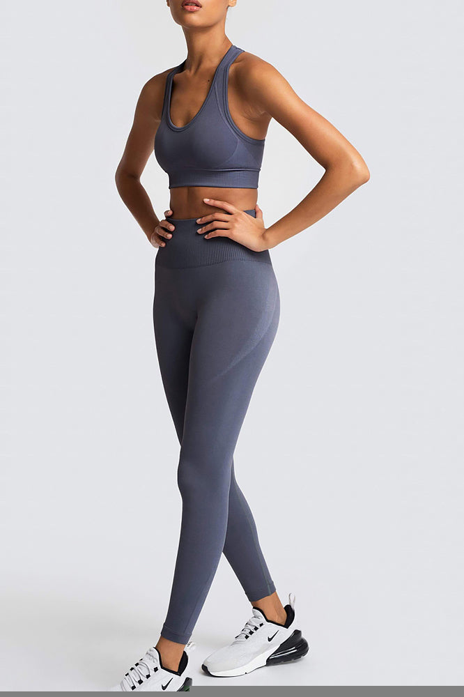 Effortless Racerback Seamless Workout Set - 2 Pieces