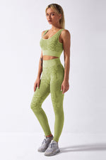 Snake Print Seamless Bra & Legging Set - 2 Pieces