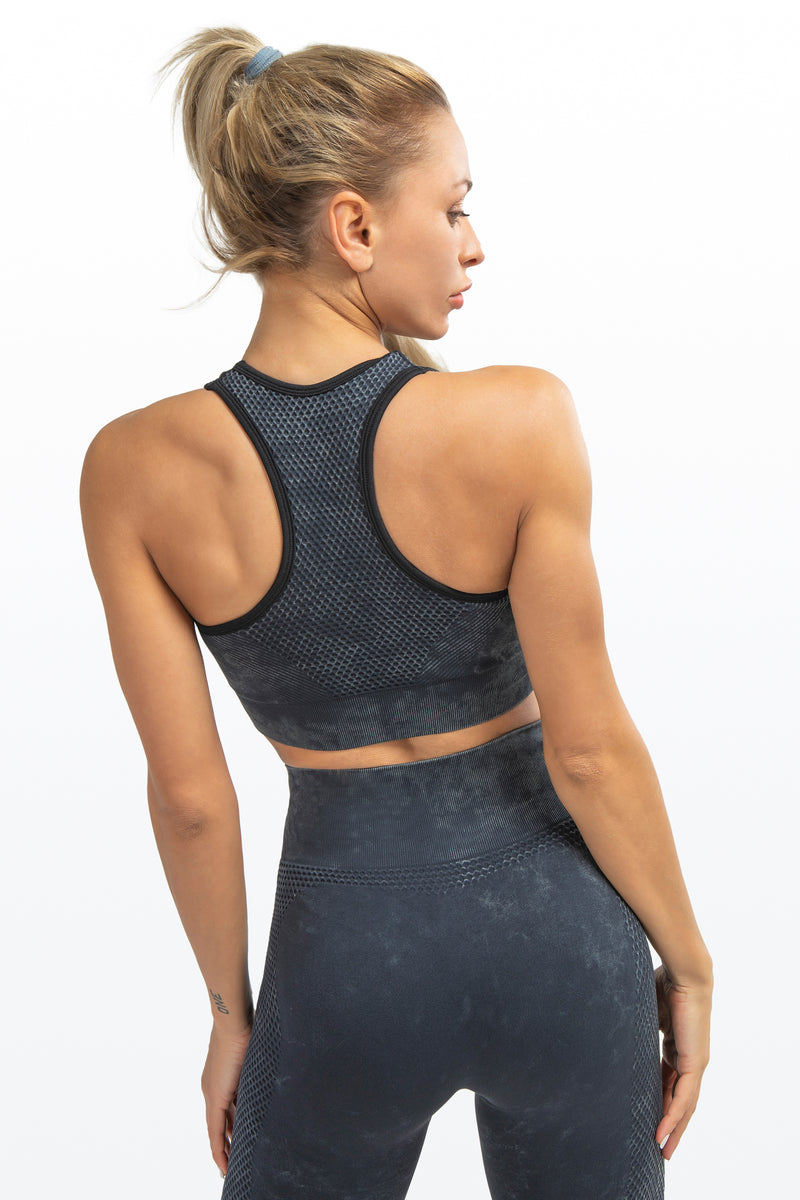 Marble Dye Seamless Racerback Bra