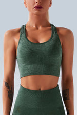 Wavy Breathe Mesh Seamless Racerback Bra