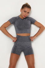 Vital Seamless Crop Top & Short Set - 2 pieces