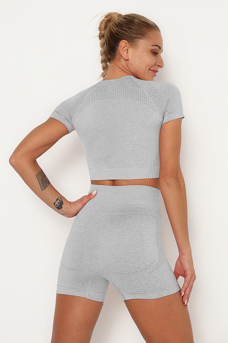 Vital Seamless Crop Top & Short Set - 2 pieces