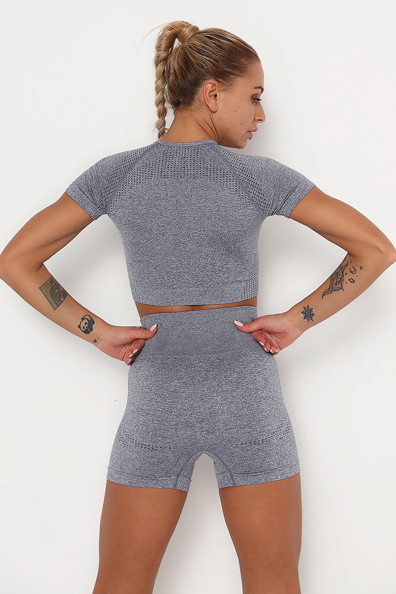 Vital Seamless Crop Top & Short Set - 2 pieces