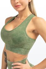 Marble Dye Seamless Racerback Bra