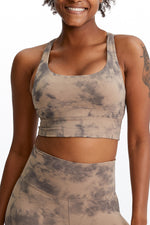 AirCloud Long Line Strappy Bra Medium Support - Tie Dye