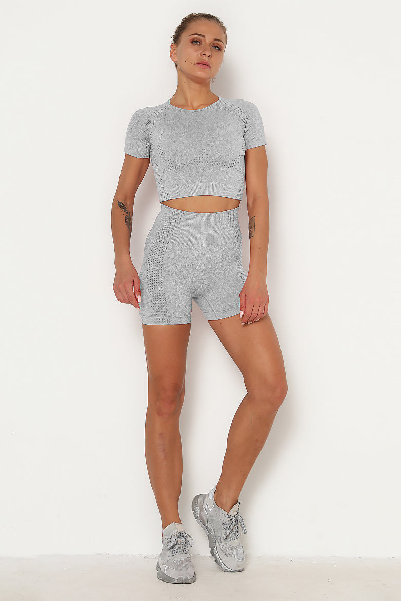 Vital Seamless Crop Top & Short Set - 2 pieces