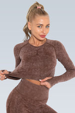 Eva Acid Wash Seamless Long Sleeve