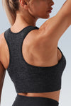 Wavy Breathe Mesh Seamless Racerback Bra