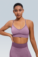 Rib-Knit Space Dye Seamless Bra