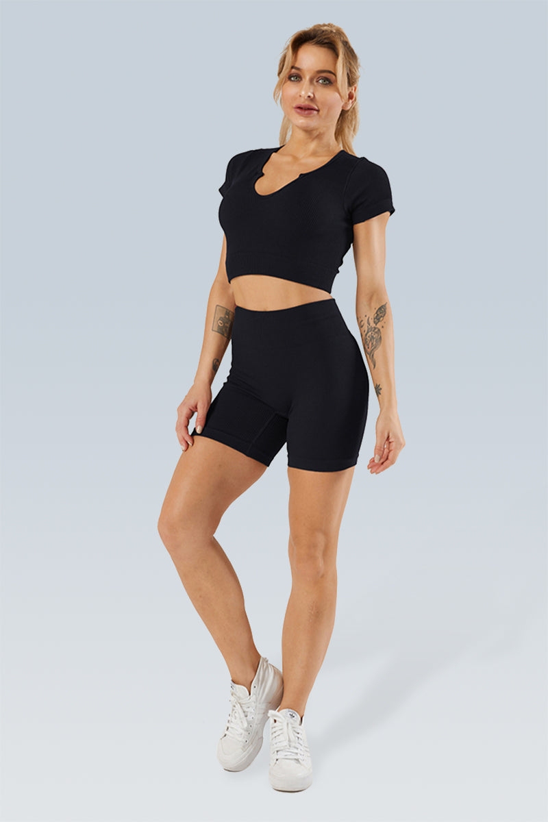 Rib-Knit Seamless Short