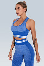 Knitted Stripe Seamless Sports Bra