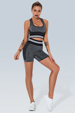 Knitted Stripe Seamless Sports Short