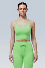 Macaron Power Ribbed Seamless Racer Sports Bra