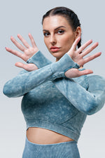 Eva Acid Wash Seamless Long Sleeve