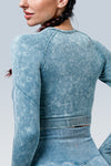 Eva Acid Wash Seamless Long Sleeve