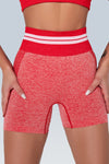 Knitted Stripe Seamless Sports Short