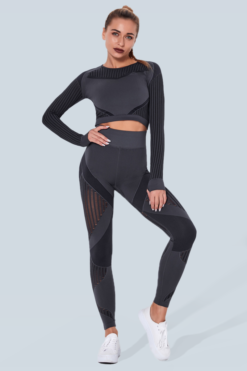 Slice Breathe Mesh Seamless Long Sleeve