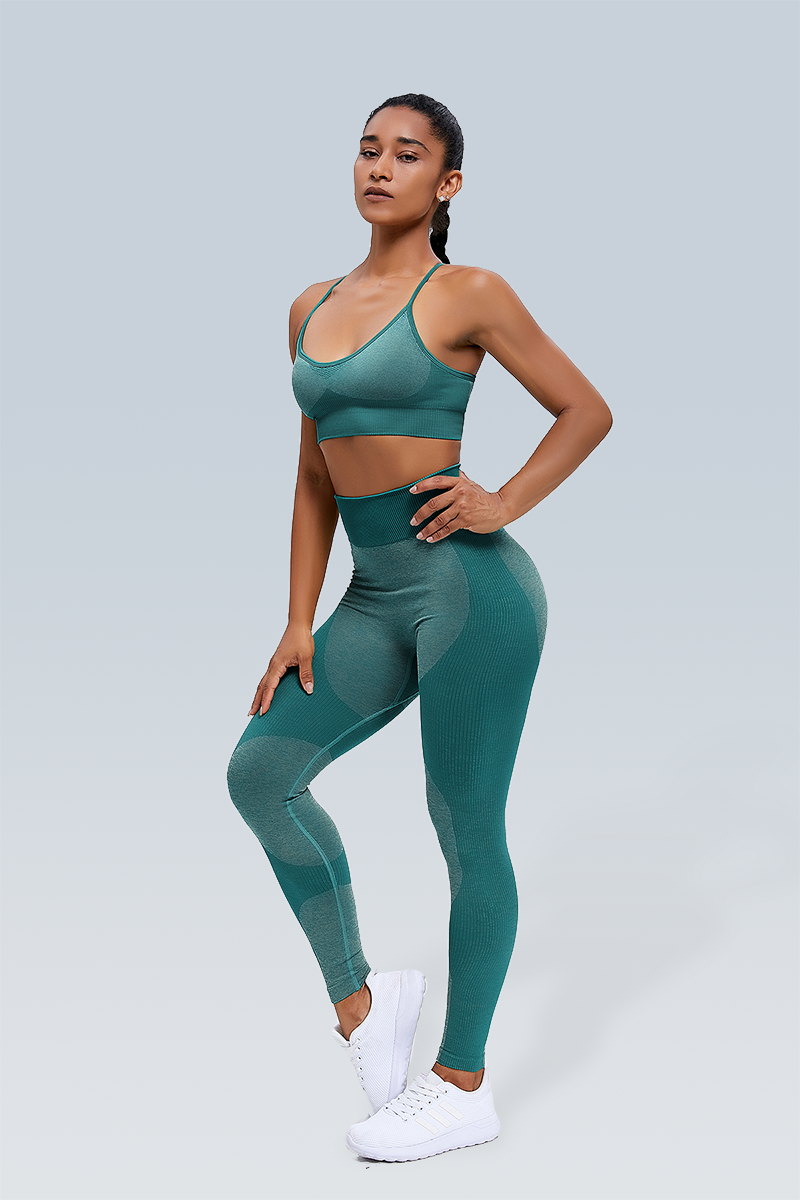 Rib-Knit Space Dye Seamless Legging