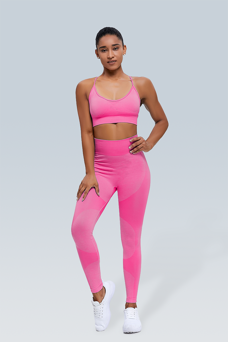 Rib-Knit Space Dye Seamless Legging