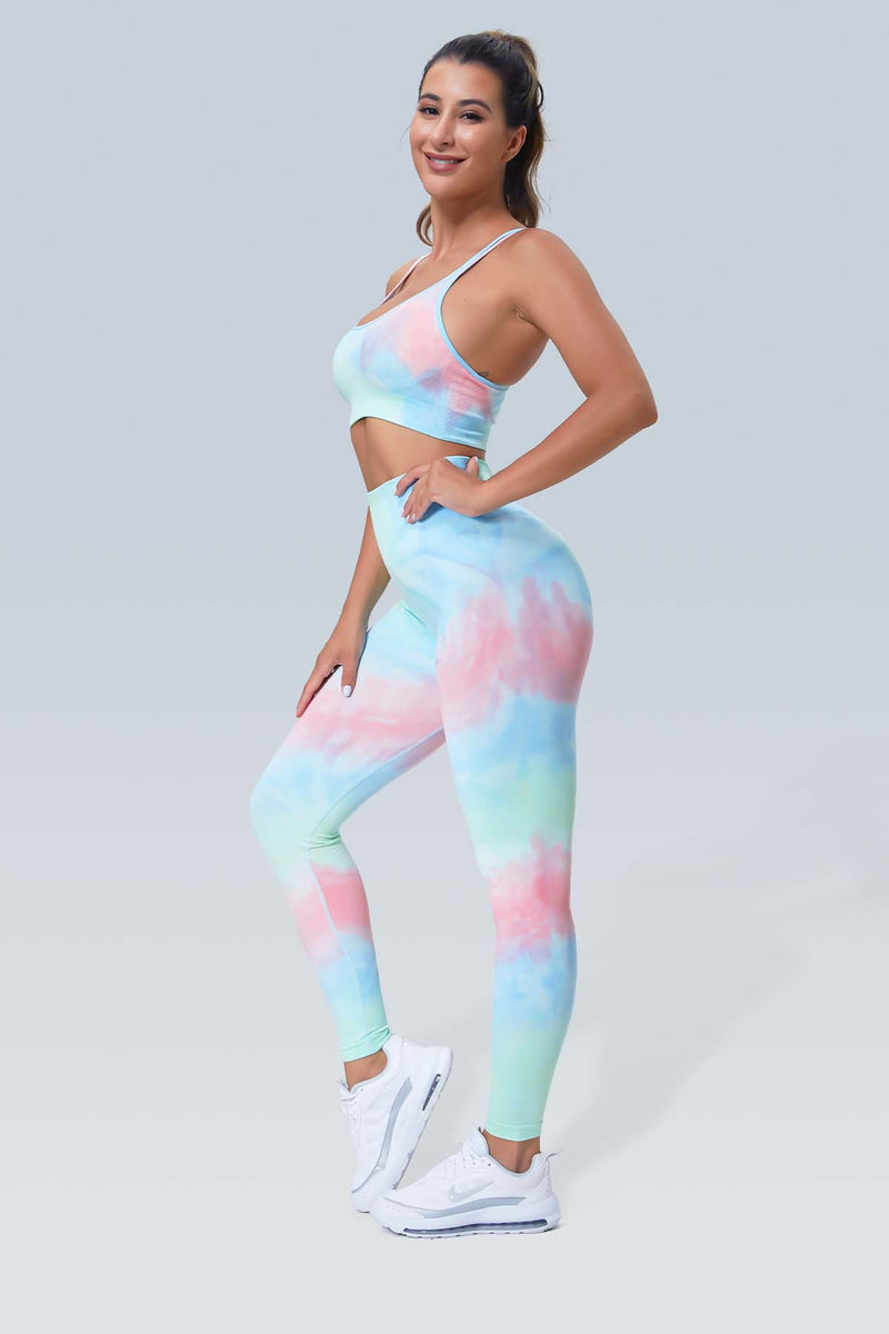 Booty Lifting Galaxy Dye Seamless Scrunch Legging