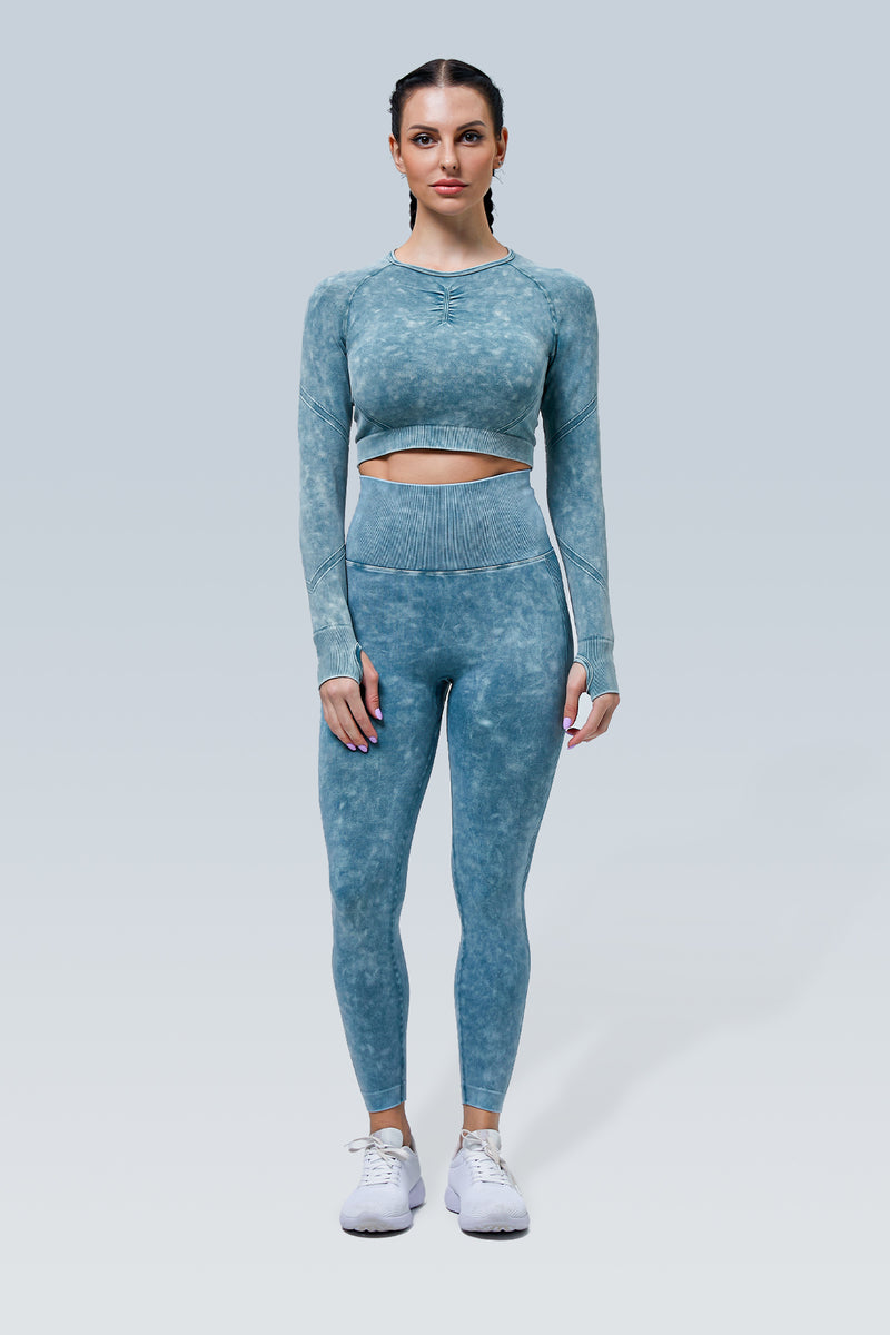 Eva Acid Wash Seamless Long Sleeve