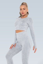 Eva Acid Wash Seamless Long Sleeve