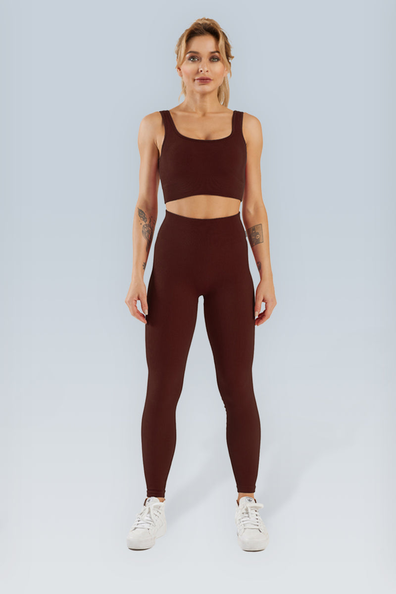 Rib-Knit Seamless Legging