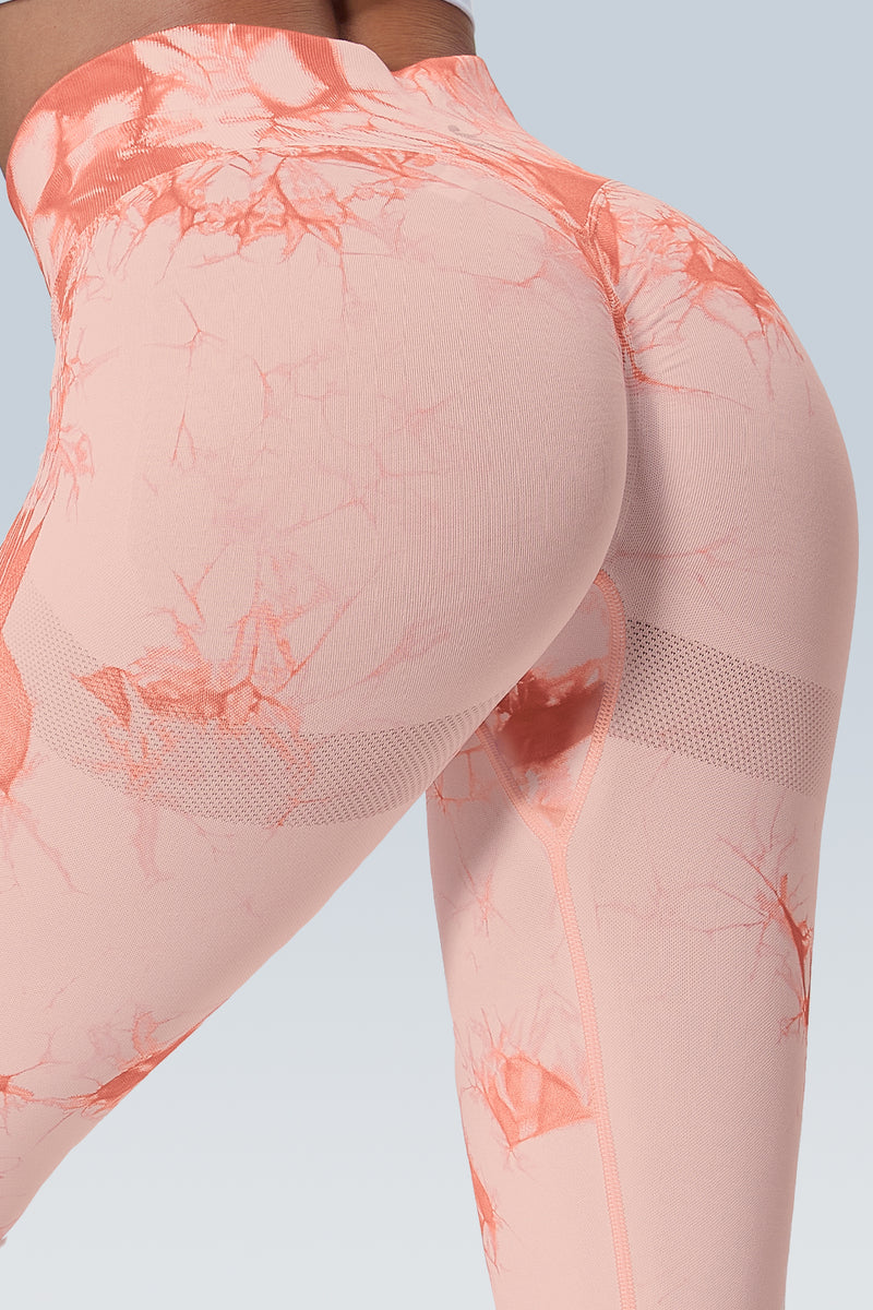 Booty Lifting Watery Dye Seamless Scrunch Legging