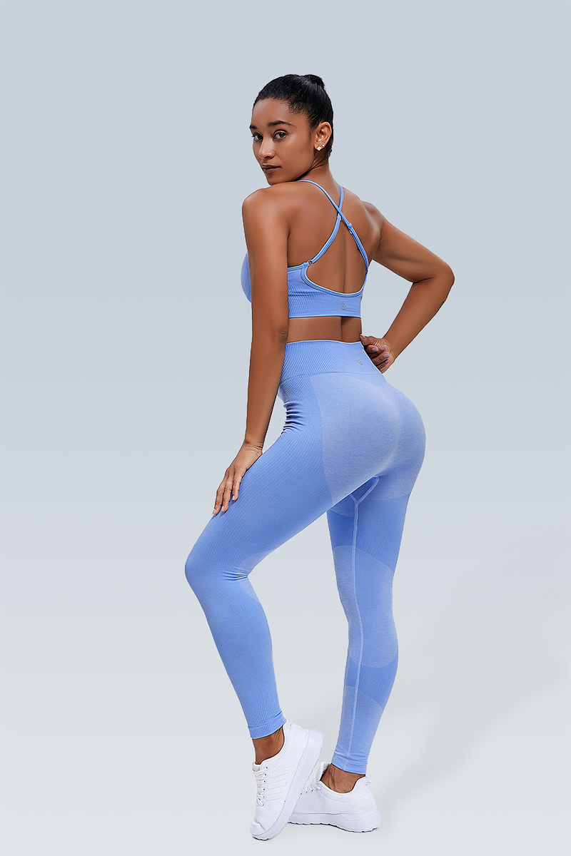 Rib Knit Space Dye Seamless Legging Fastarry