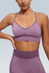 Rib-Knit Space Dye Seamless Bra