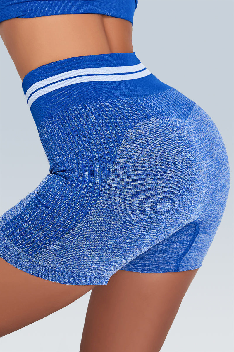 Knitted Stripe Seamless Sports Short