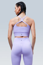 Macaron Power Ribbed Seamless Racer Sports Bra