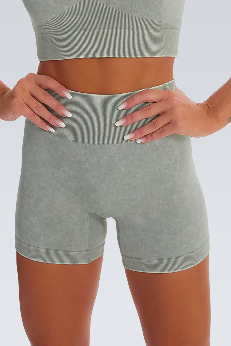 Acid Wash Seamless Short