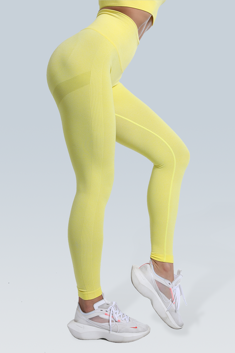 Sweety Seamless Short Leggings – Yellow