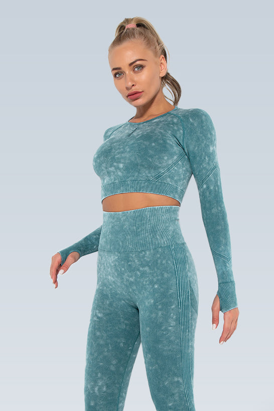 Eva Acid Wash Seamless Long Sleeve