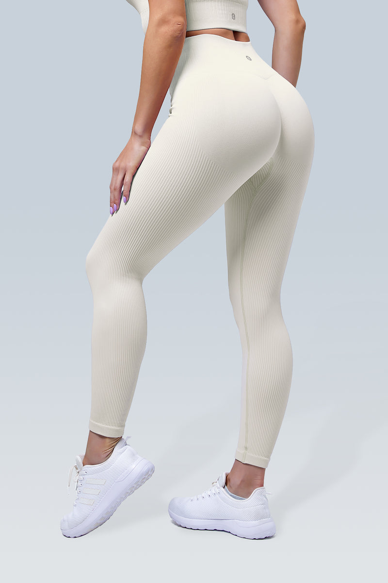 Macaron Power Ribbed Seamless Scrunch Legging