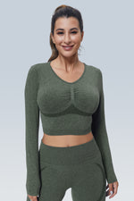 WaveLine Contour Ruched Seamless Long Sleeve