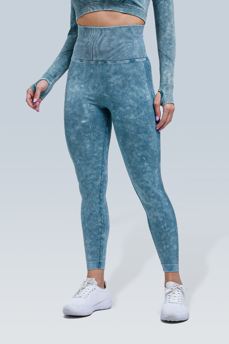 Eva Acid Wash Seamless Scrunch Legging