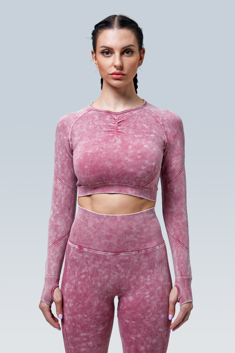 Eva Acid Wash Seamless Long Sleeve