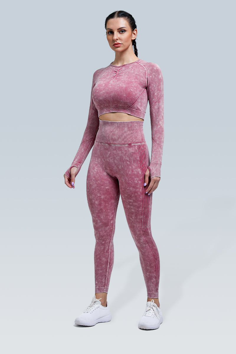 Eva Acid Wash Seamless Long Sleeve