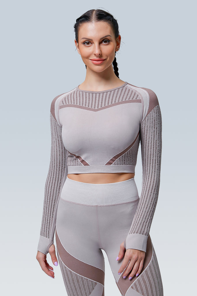 Slice Breathe Mesh Seamless Long Sleeve