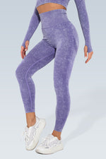 Eva Acid Wash Seamless Scrunch Legging