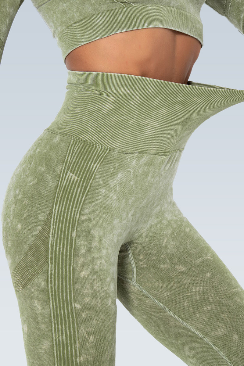 Eva Acid Wash Seamless Scrunch Legging