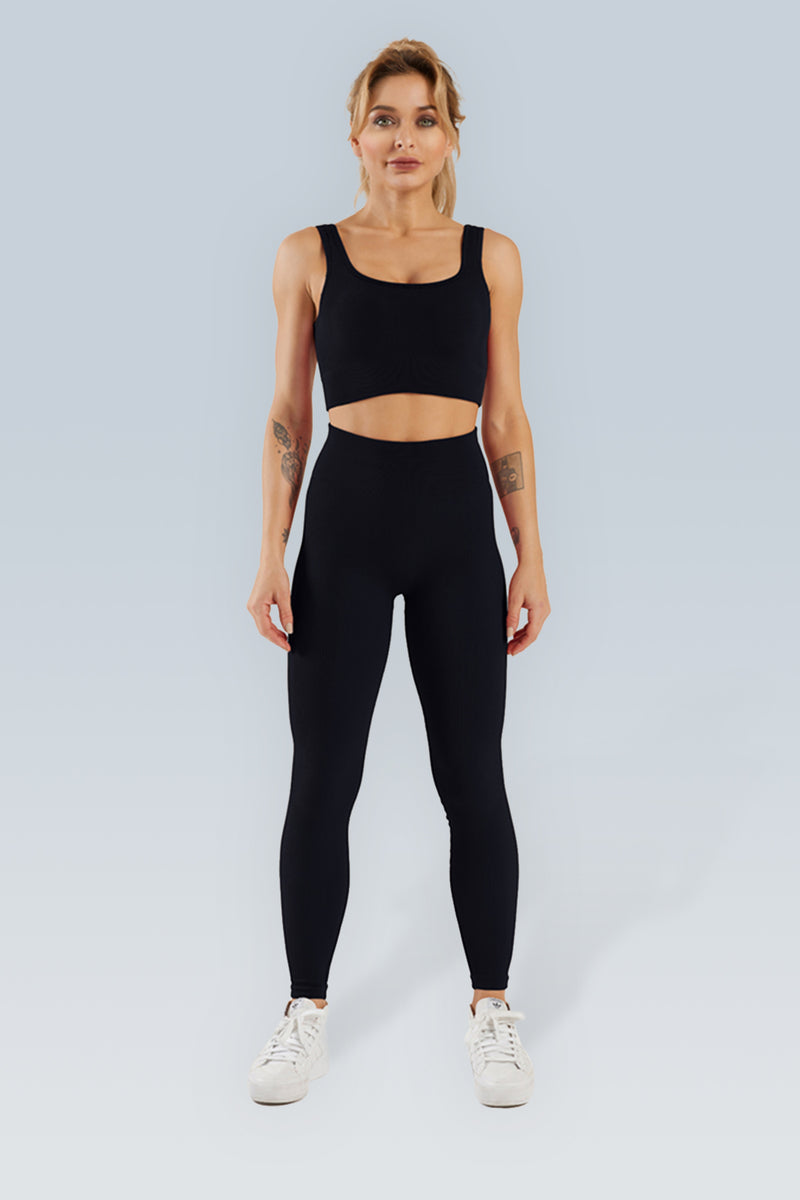 Rib-Knit Seamless Legging