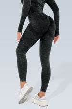 Eva Acid Wash Seamless Scrunch Legging